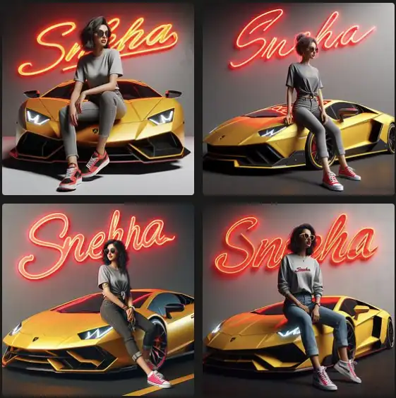 3D-AI-Image-of-a-Girl-Sitting-on-a-Lamborghini-Supercar-Bing-Prompt