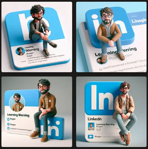 AI-Image-3D-illustration-man-sitting-on-LinkedIn-logo